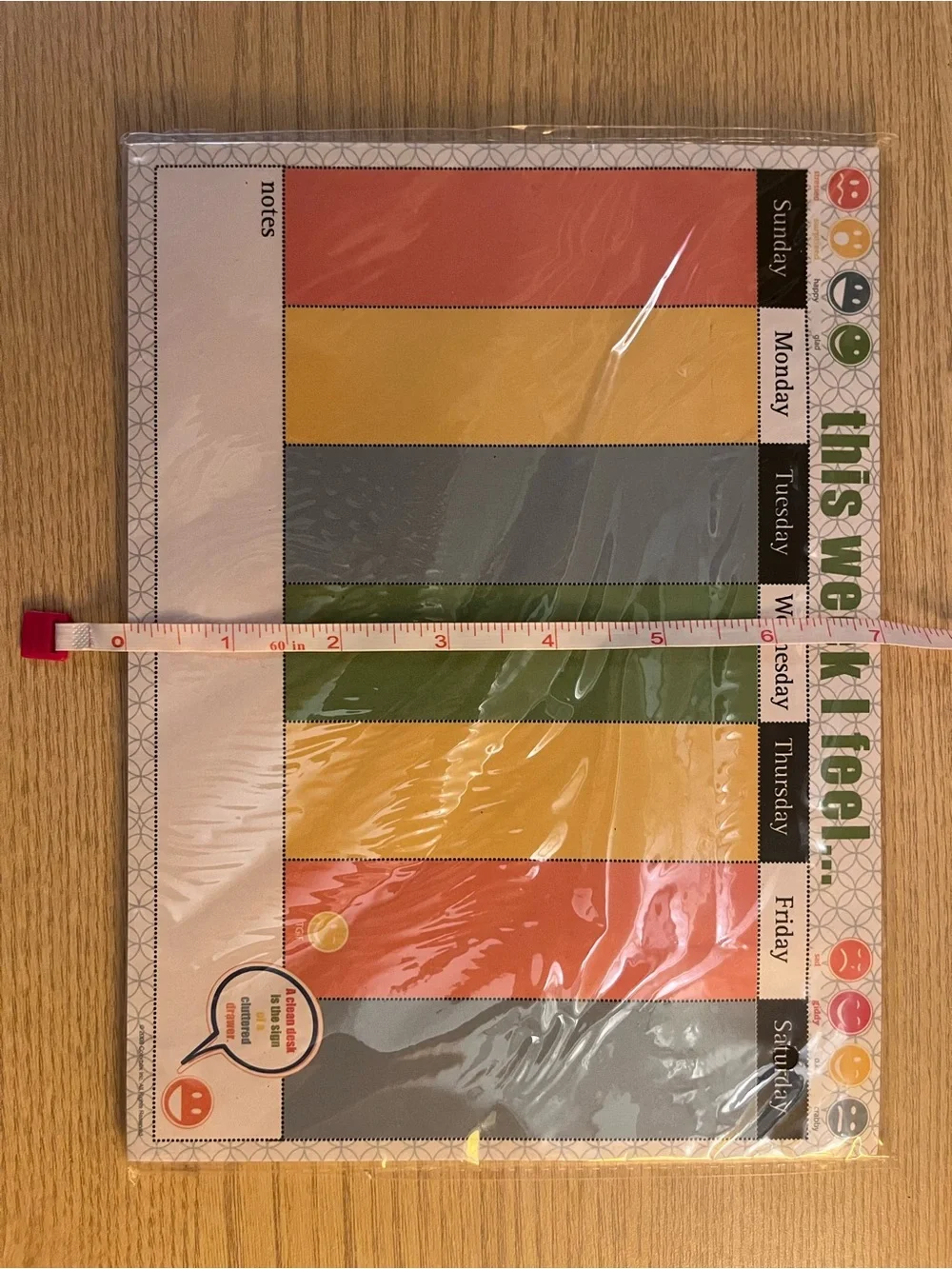 Lot of 2 Weekly Planner & Feelings Tracker Magnetic Notepads Undated